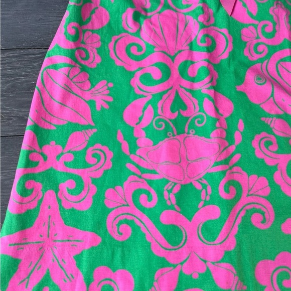 Lilly Pulitzer Vintage Sienna Dress Green And Purple Strapless Size 6 - Picture 2 of 7